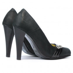 Scarpe eleganti donna 1040 nero satinato