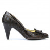 Scarpe eleganti donna 1065 vernice caffè+ballon