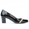 Scarpe eleganti donna 1217 vernice nero+beige