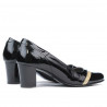 Scarpe eleganti donna 1217 vernice nero+beige