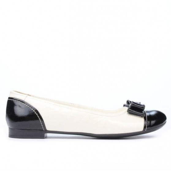 Ballerine donna 633 vernice nero+beige