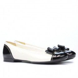 Ballerine donna 633 vernice nero+beige