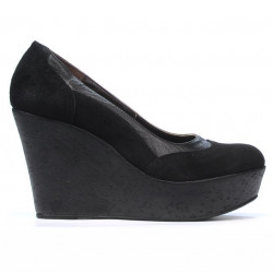 Scarpe casual donna 630 nero velluto combinato