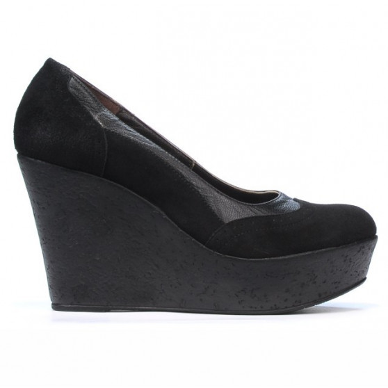 Scarpe casual donna 630 nero velluto combinato