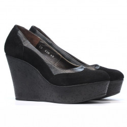 Scarpe casual donna 630 nero velluto combinato