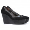 Scarpe casual donna 630 nero velluto combinato