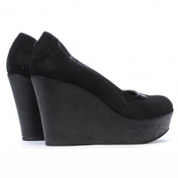 Scarpe casual donna 630 nero velluto combinato