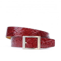 Cintura da donna 02m in vernice color cremisi