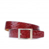 Cintura da donna 02m in vernice color cremisi