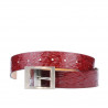 Cintura da donna 02m in vernice color cremisi