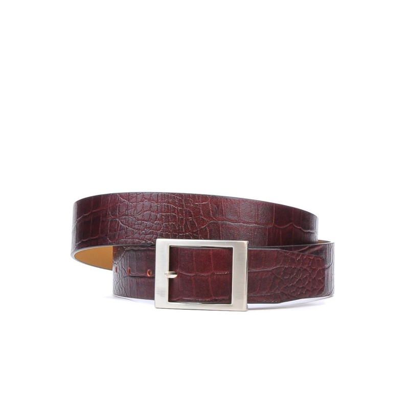 Cintura donna 02m coccodrillo bordeaux