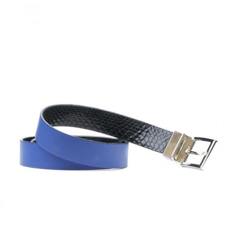 Cintura donna 02m bicolore cs coccodrillo indaco+blu