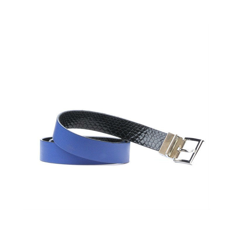 Cintura donna 02m bicolore cs coccodrillo indaco+blu