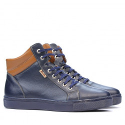 Stivaletti uomo 4103 indaco+marrone