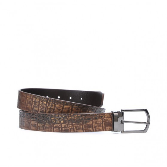Cintura uomo 12b coccodrillo marrone