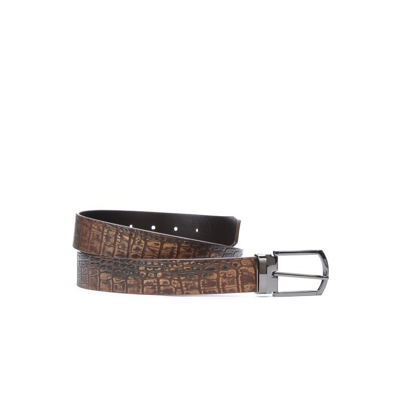 Cintura uomo 12b coccodrillo marrone