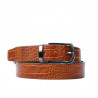 Cintura uomo 12b croco marrone cognac