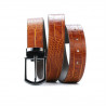 Cintura uomo 12b croco marrone cognac