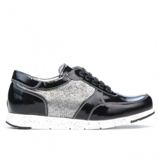 Scarpe sportive da donna 682 vernice nera combinata