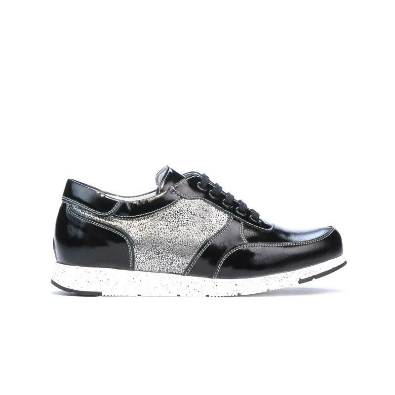 Scarpe sportive da donna 682 vernice nera combinata