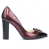Scarpe eleganti donna 1262 vernice bordeaux+nero