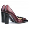 Scarpe eleganti donna 1262 vernice bordeaux+nero