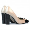 Scarpe eleganti donna 1262 vernice beige+nero