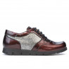 Scarpe sportive da donna 682 vernice bordeaux combinato