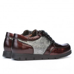 Scarpe sportive da donna 682 vernice bordeaux combinato