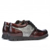 Scarpe sportive da donna 682 vernice bordeaux combinato
