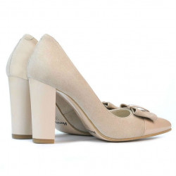 Scarpe eleganti donna 1262 antilope avorio combinato