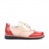Scarpe per bambini piccoli 60c vernice rosso+beige
