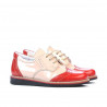 Scarpe per bambini piccoli 60c vernice rosso+beige