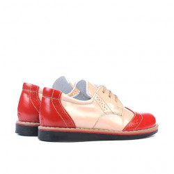 Scarpe per bambini piccoli 60c vernice rosso+beige