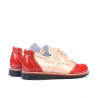 Scarpe per bambini piccoli 60c vernice rosso+beige