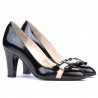 Scarpe eleganti donna 1263 vernice nero+beige