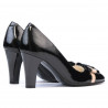 Scarpe eleganti donna 1263 vernice nero+beige