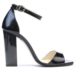 Sandali donna 1259 vernice indaco madreperlato