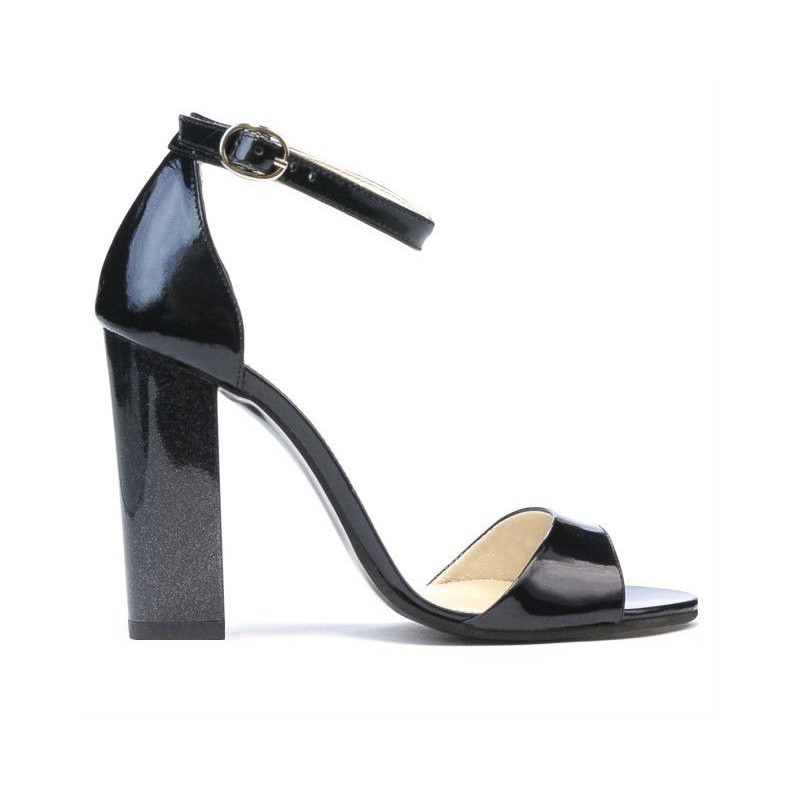 Sandali donna 1259 vernice indaco madreperlato