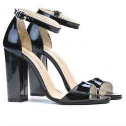 Sandali donna 1259 vernice indaco madreperlato