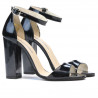 Sandali donna 1259 vernice indaco madreperlato
