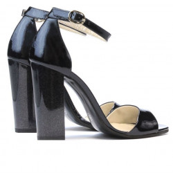 Sandali donna 1259 vernice indaco madreperlato