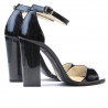 Sandali donna 1259 vernice indaco madreperlato