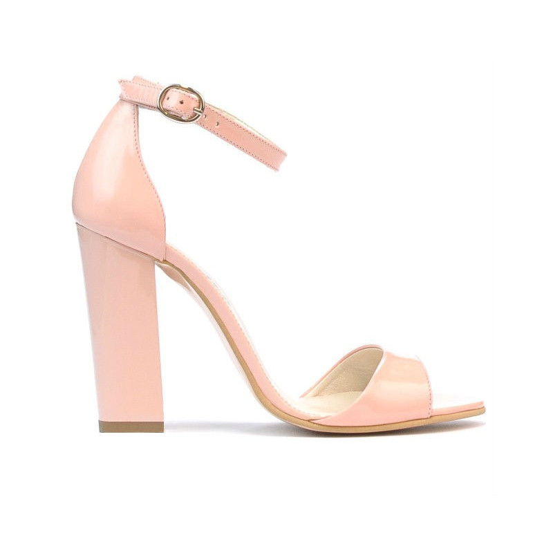 Sandali da donna 1259 vernice rosa chiaro