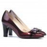 Scarpe eleganti donna 1263 vernice bordeaux+nero