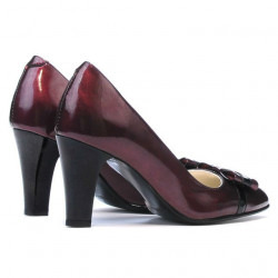 Scarpe eleganti donna 1263 vernice bordeaux+nero