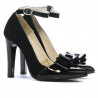 Scarpe eleganti donna 1264 antilope nero + nero vernice