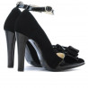 Scarpe eleganti donna 1264 antilope nero + nero vernice