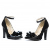 Scarpe eleganti donna 1264 antilope nero + nero vernice