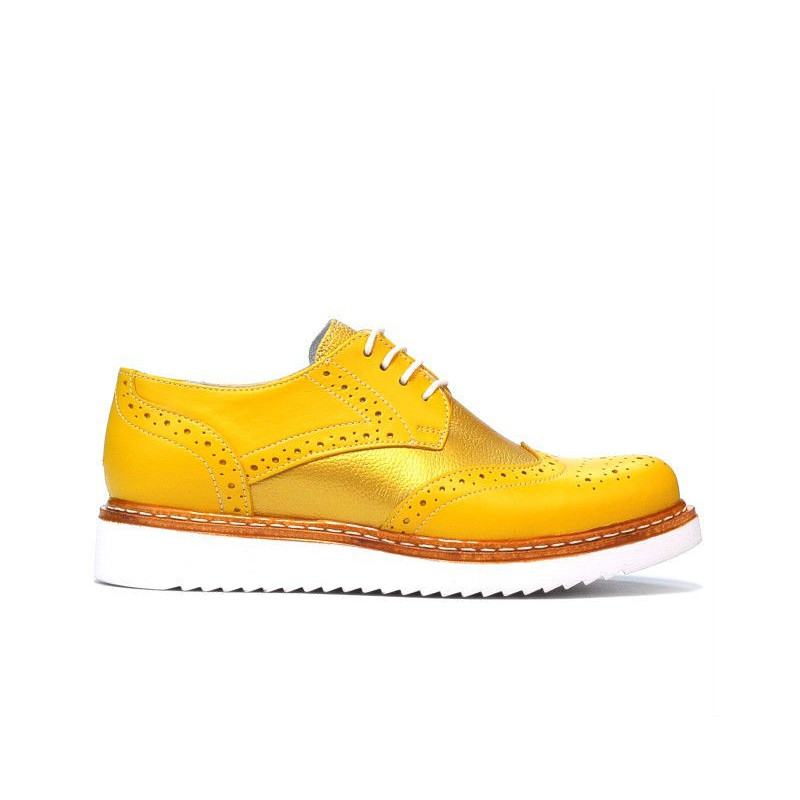 Scarpe casual donna 663-1 giallo combinato